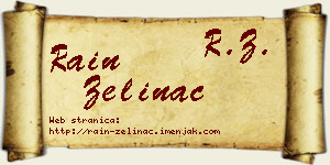 Rain Zelinac vizit kartica